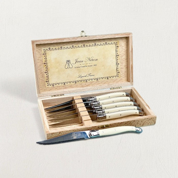 Laguiole Ivory 6-Piece Knife Set w/ Presentation Box
