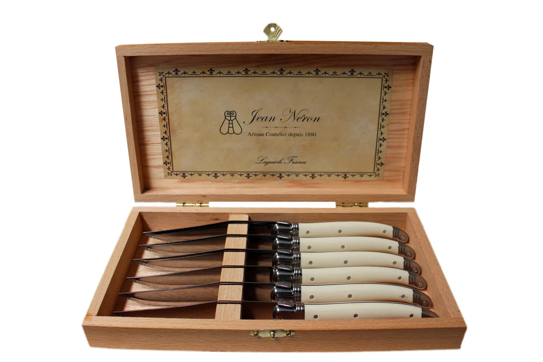 Laguiole Ivory 6-Piece Knife Set w/ Presentation Box