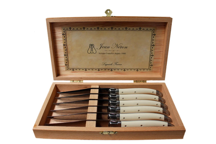 Laguiole Ivory 6-Piece Knife Set w/ Presentation Box