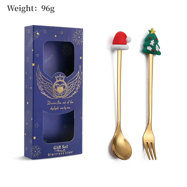 Christmas Festive Spoon & Fork Set
