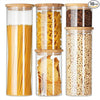 Glass Canister Set with Bamboo Lids