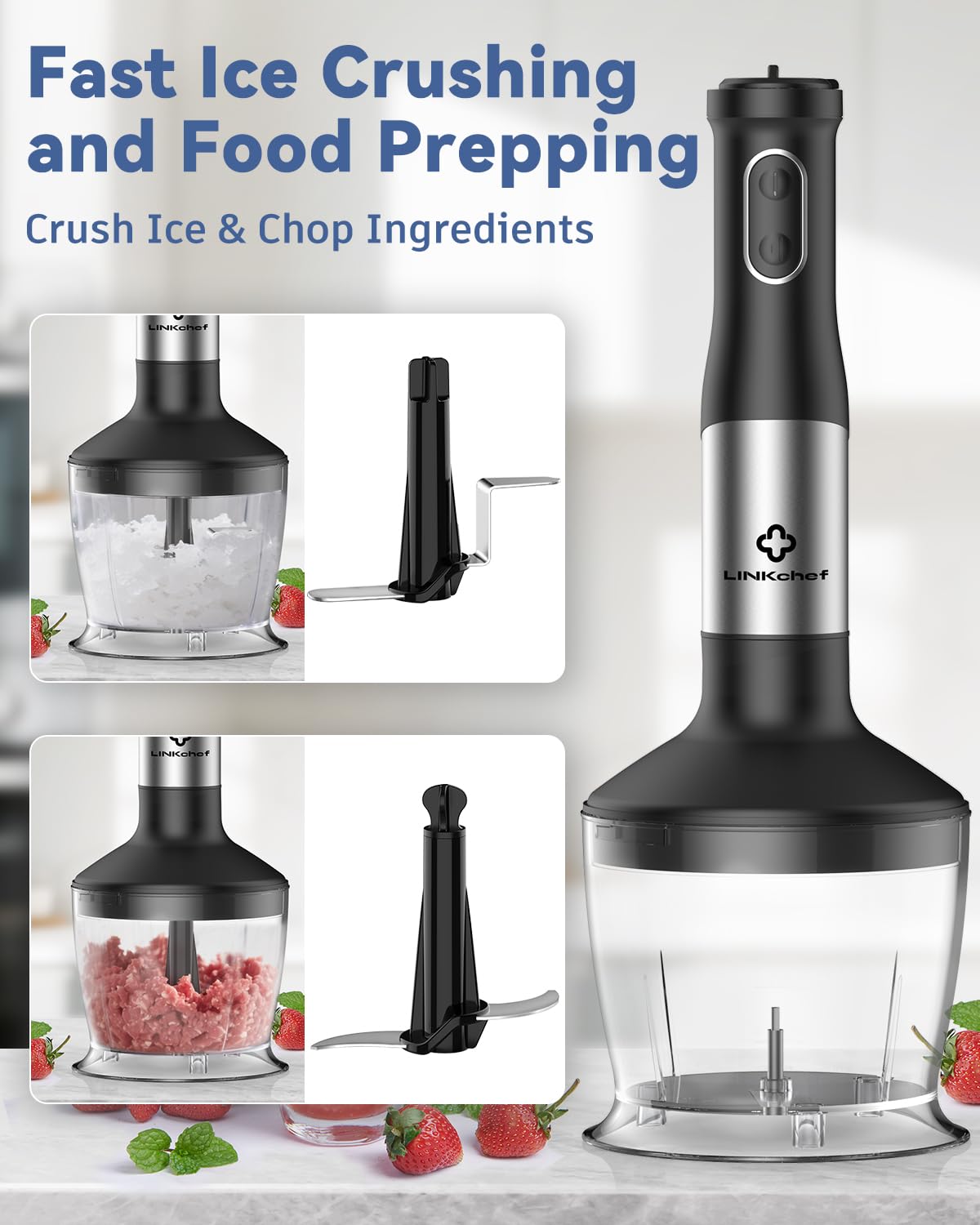 7-in-1 800W Immersion Hand Blender Set