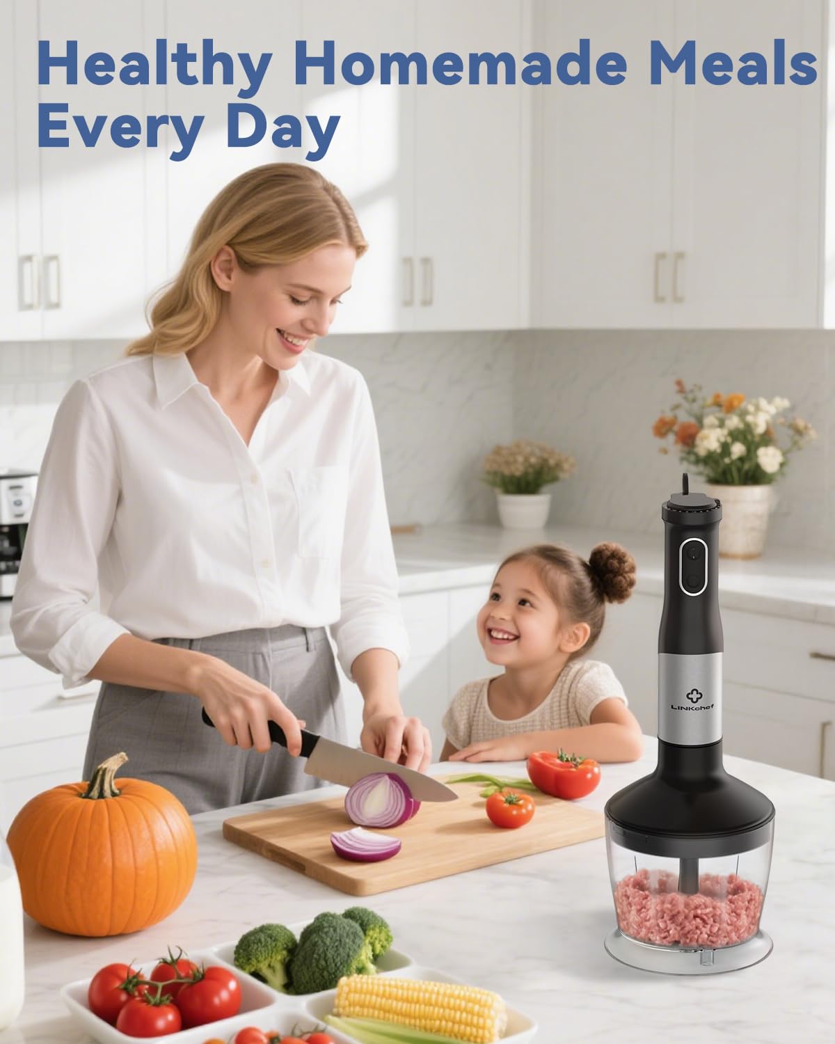 7-in-1 800W Immersion Hand Blender Set