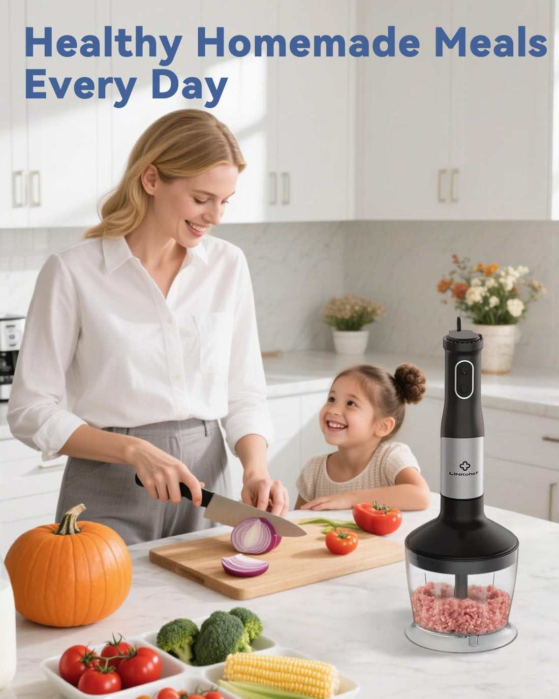 7-in-1 800W Immersion Hand Blender Set