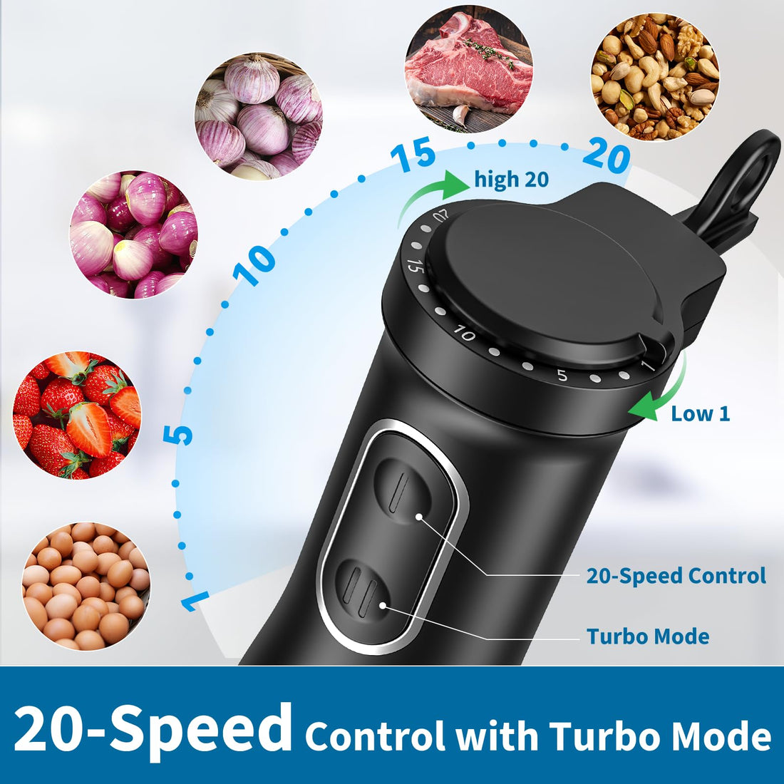 7-in-1 800W Immersion Hand Blender Set