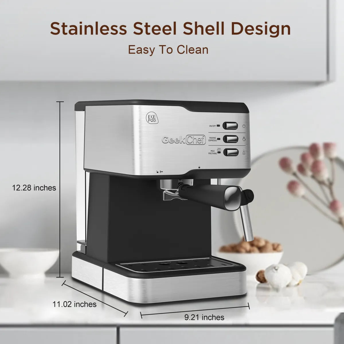 Geek Chef 20-Bar Espresso & Cappuccino Machine