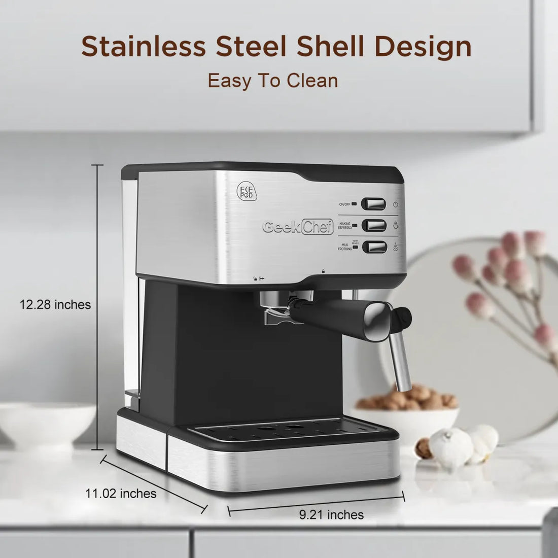 Geek Chef 20-Bar Espresso & Cappuccino Machine