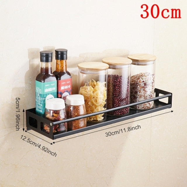 Shelf Wall-mounted Spice Racks and Utensil Holder