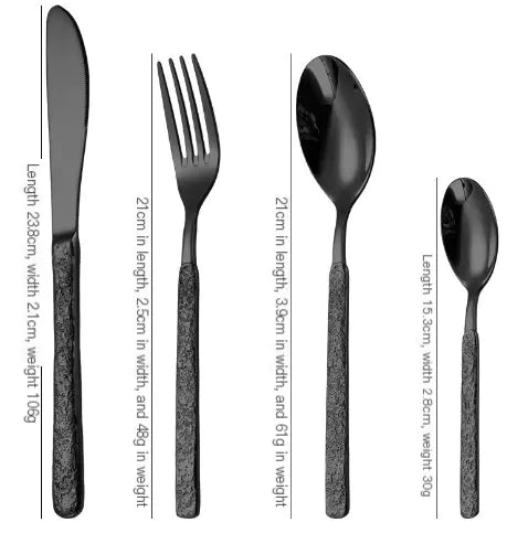 4-Piece Stainless Steel Cutlery Set – Christmas Dinner