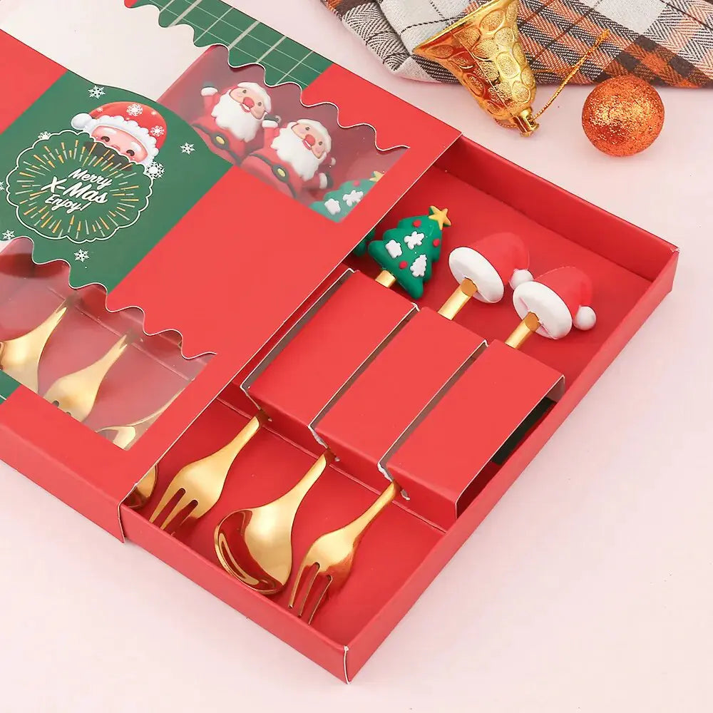 Christmas Festive Spoon & Fork Set