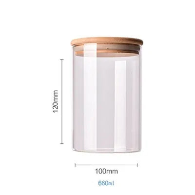 Borosilicate Glass Food Storage Containers w/ Bamboo Lids