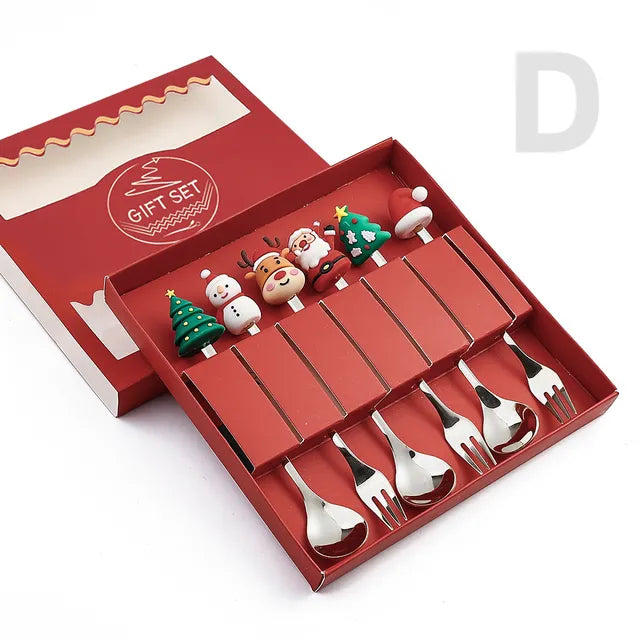 Christmas Festive Spoon & Fork Set