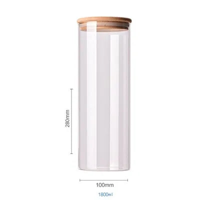 Borosilicate Glass Food Storage Containers w/ Bamboo Lids